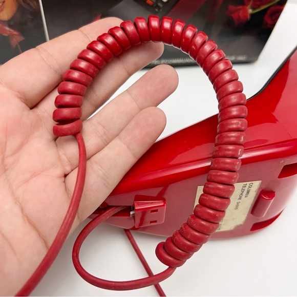 Vintage 1980s Red High Heel Stiletto Shoe Phone Telephone with Box - Picture 7 of 10